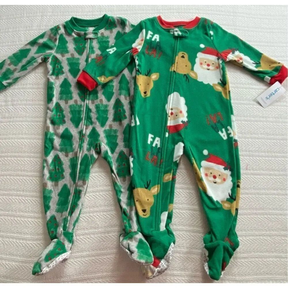 CARTER’S 2 -18M WINTER FLEECE FOOTED SLEEPERS